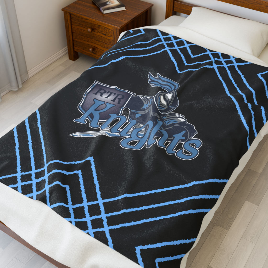 School Spirit Velveteen Plush Blanket — Cozy Campus Pride Throw