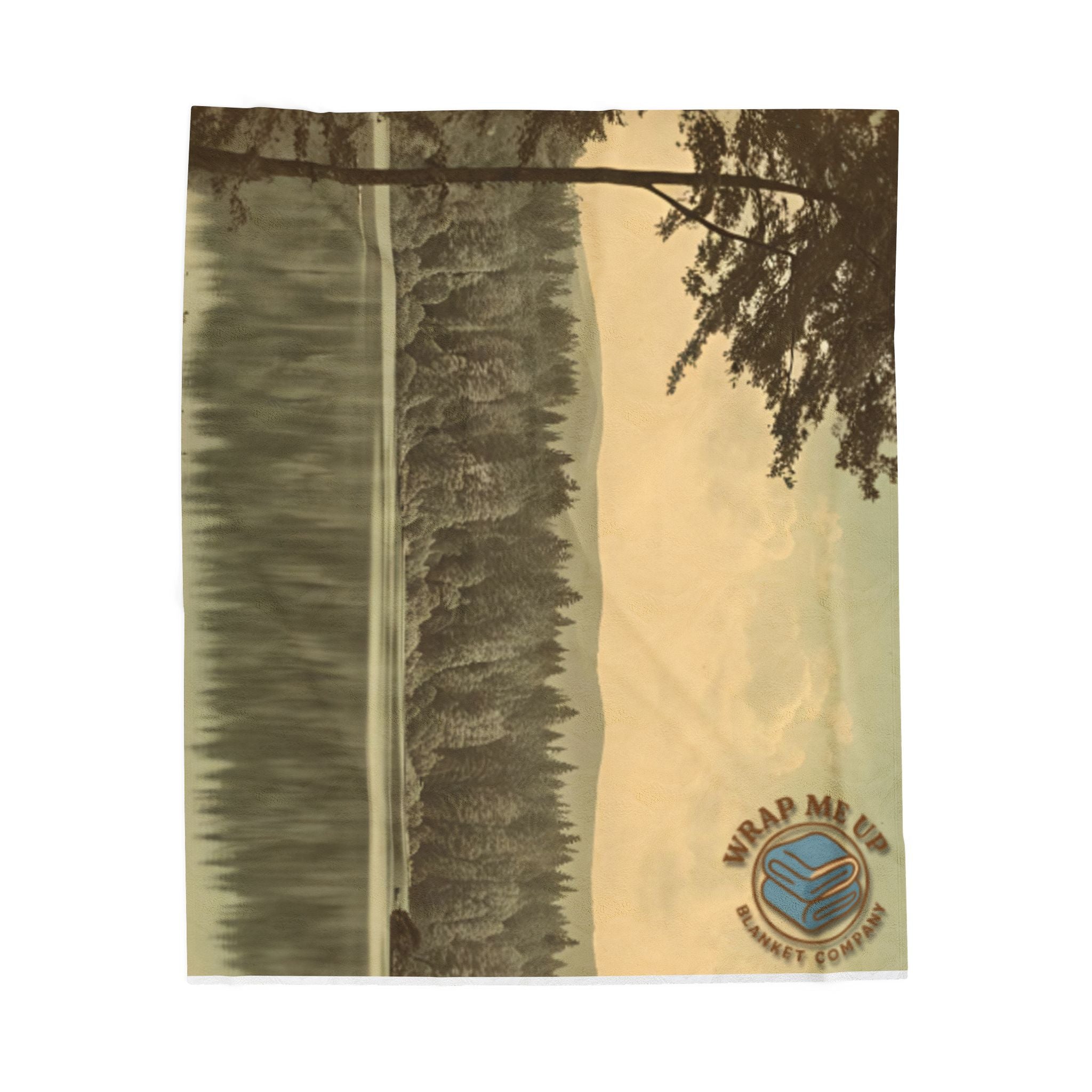 Scenic Lake Velveteen Plush Blanket — 'Wrap Me Up' Cozy Nature Throw